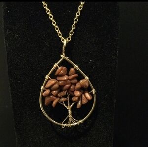 Sand Stones Tree of Life Necklace